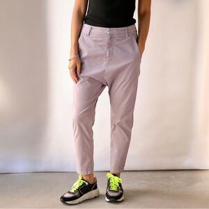 NILI LOTAN Paris Drop Crotch Crop Pant in Lilac